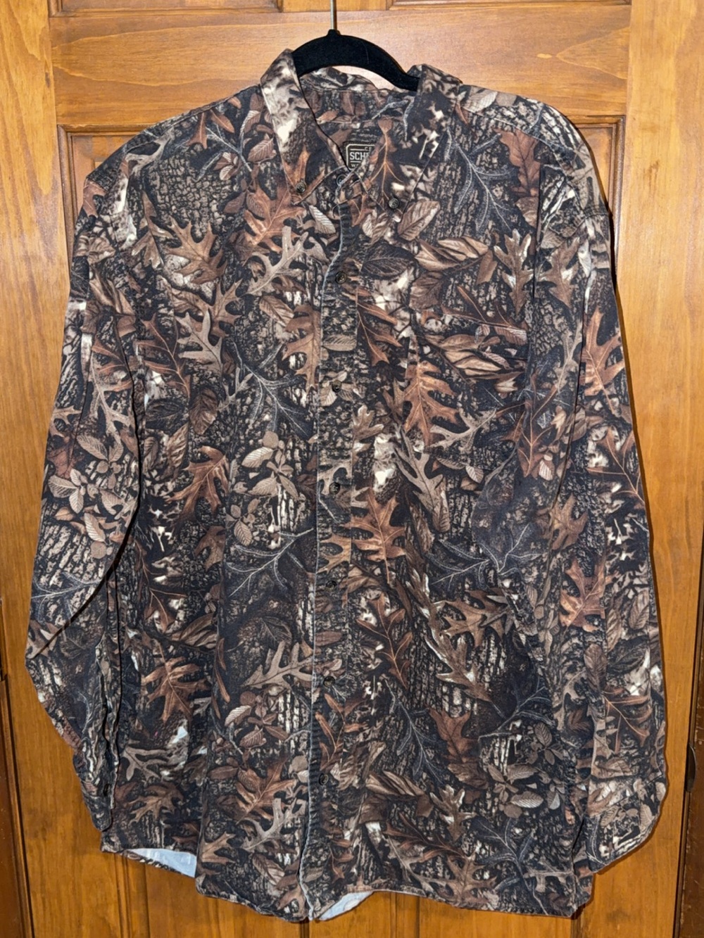 Men's Brown Camo Button-Up Shirt